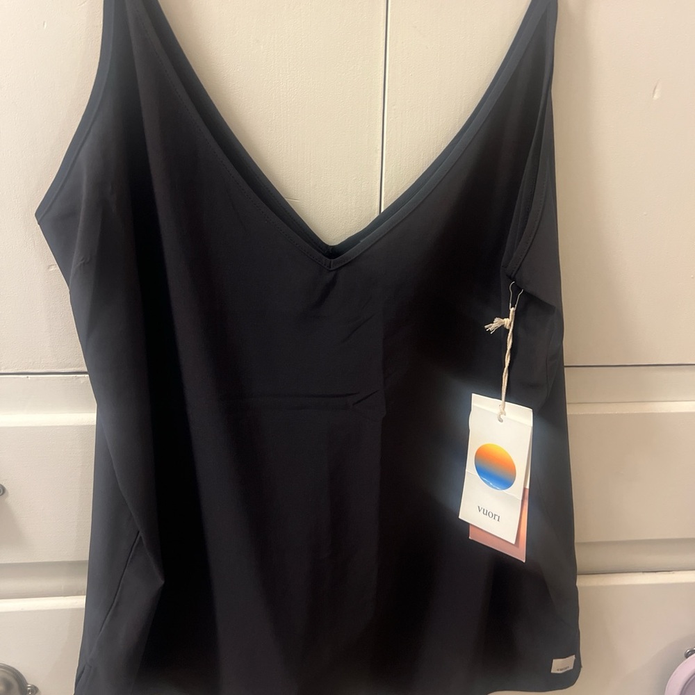 Vuori Black V-Neck Camisole Tank